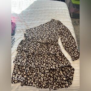 Pretty Garden One Shoulder Boho Floral Dress - Never Worn